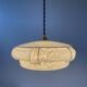 Pair of glass pendant lamps from clichy