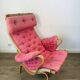 Pernilla Armchair by Bruno Mathsson for DUX – Pink Upholstery, 1970s–1980s