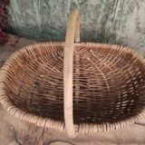 French vintage oval basket