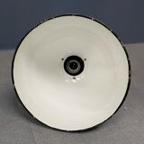 Large black enamel Bauhaus hanging lamp