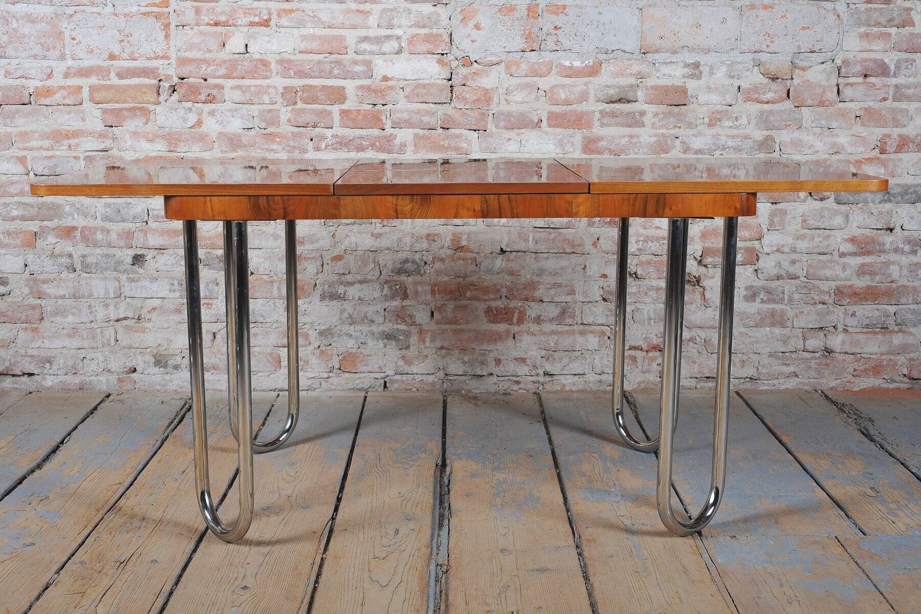 Bauhaus Folding Table in Oak by J. Halabala for Up Zavody, Czech, 1930s