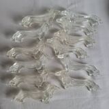 12 Dachshund knife holders in Plexiglass