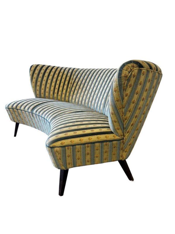 Canapé cocktail vintage incurvé / fauteuil