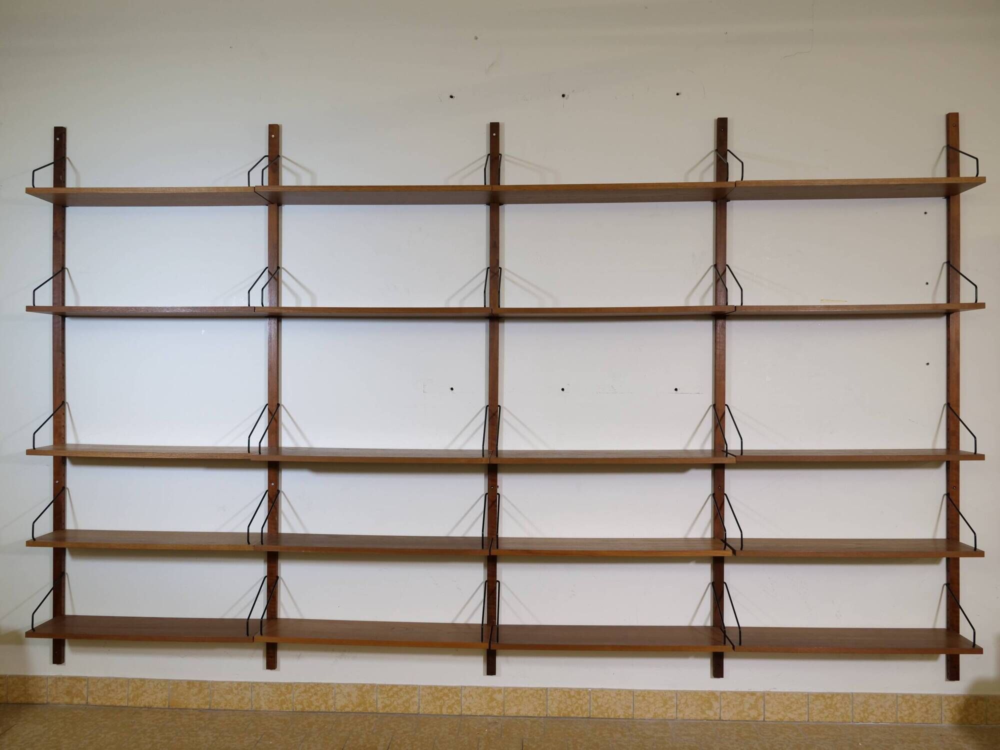 Shelving System in Teak by Poul Cadovius, Royal Model, Set of 25, 1960s