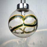 Large vintage swirling Murano glass pendant light, 1970s