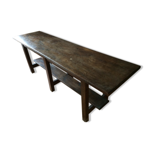 Table de ferme en bois massif XIX ème siècle