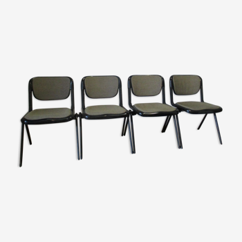 4 black Vertebra chairs