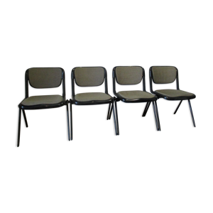 4 chaises Vertebra noires