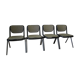 4 chaises Vertebra noires