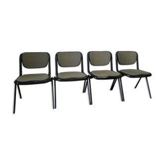 4 black Vertebra chairs