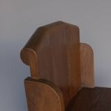 Chaise d'appoint traditionnelle hollandaise en chêne. Années 1920