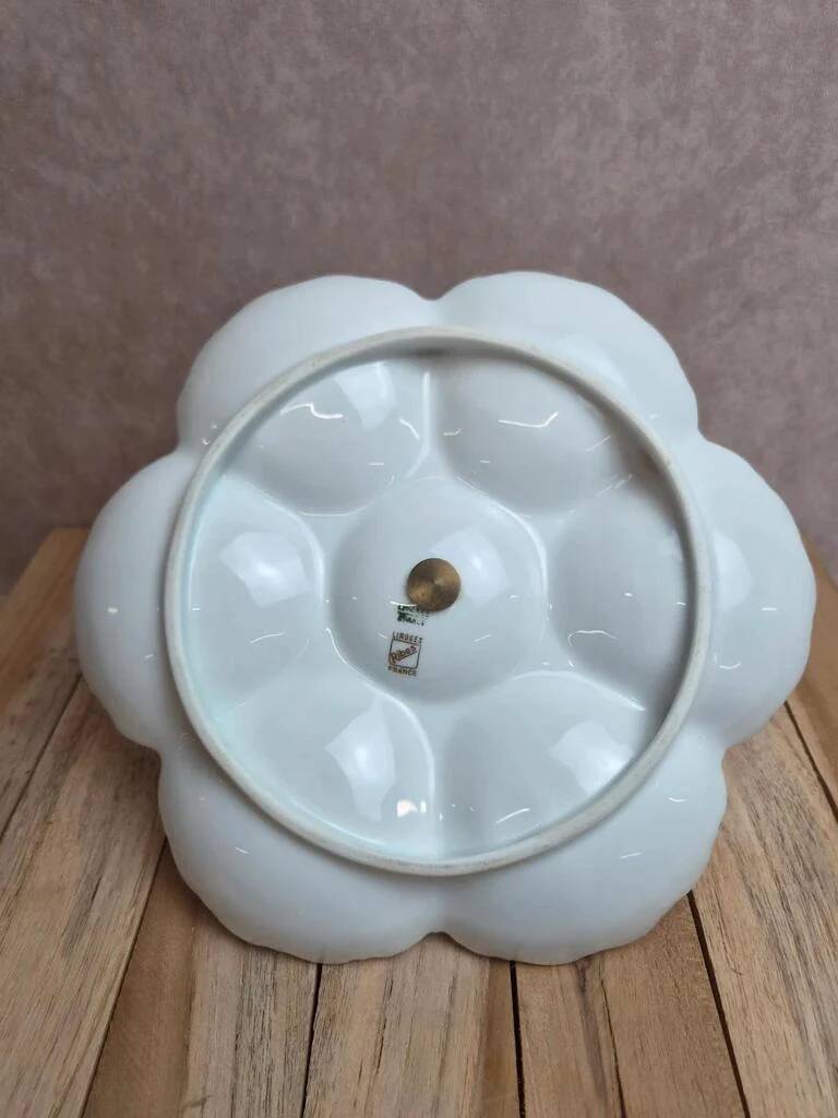 Servant Limoges Ribes – Gilded porcelain 6 shells