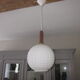 Scandinavian suspension in opaline and teak