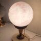 Vintage 1970s pink marble effect globe and marble floor lamp