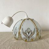 Glass pendant lamp 80s