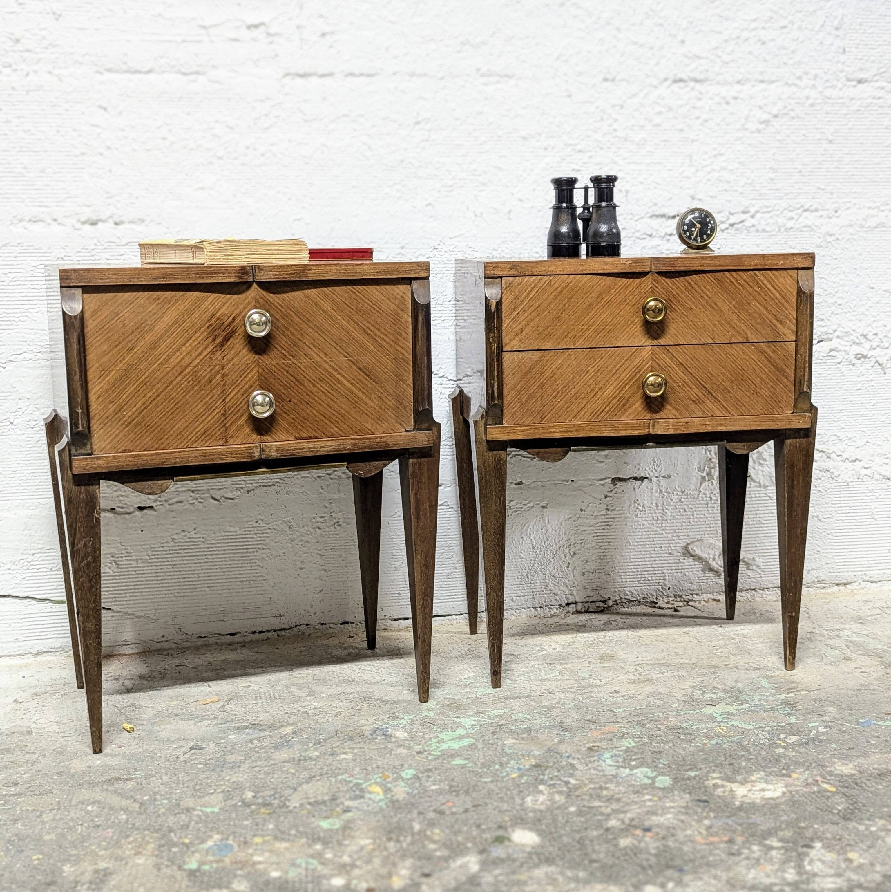 Pair of Art Deco bedside tables