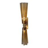 Huge Italian Lively Amber Murano Glass Wall Sconce