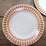 5 Digoin Sarreguemines dessert plates