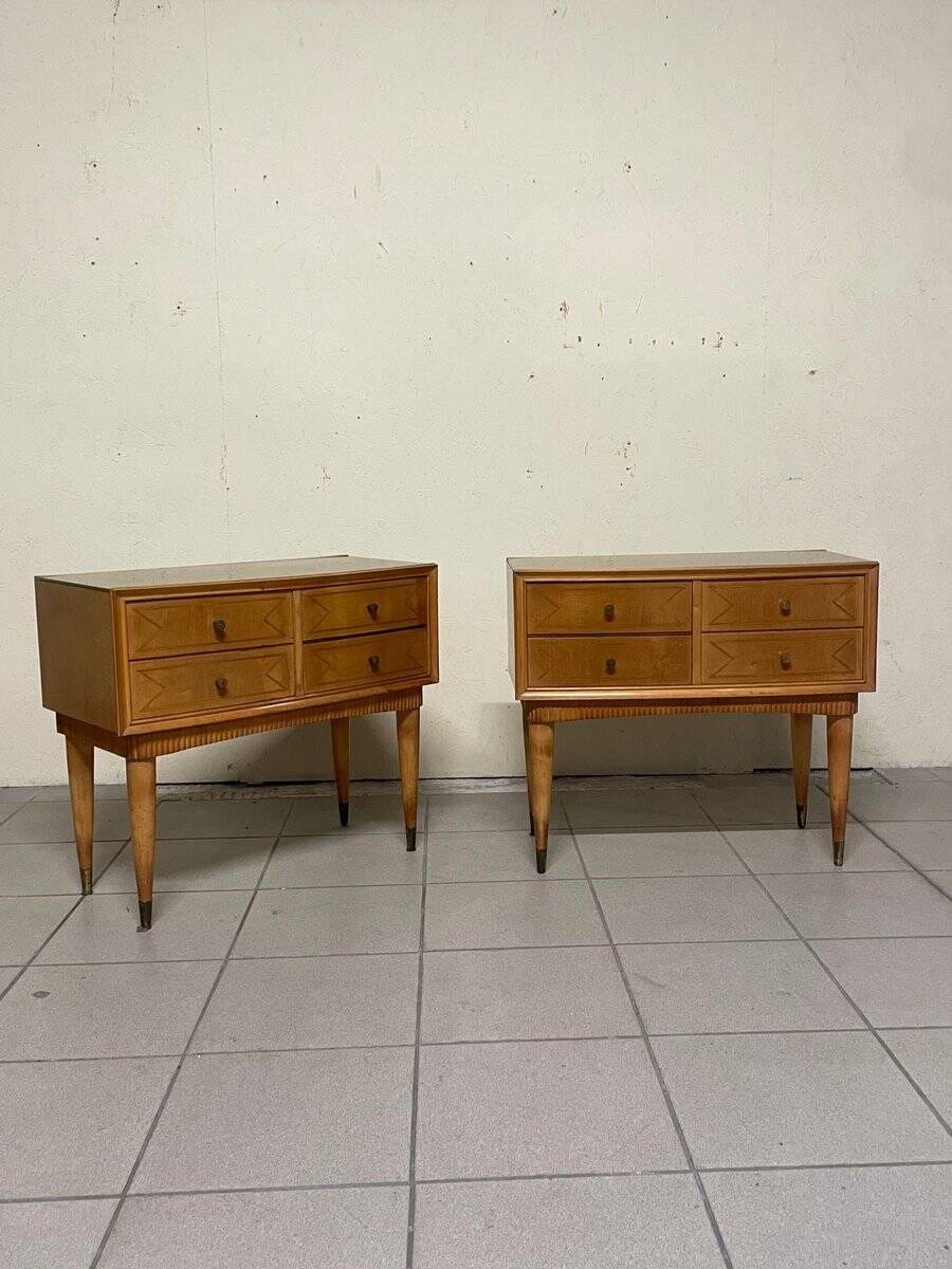 Italian Mid-Century modern bedside tables, 1950s, set of 2