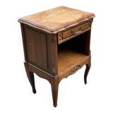 Table de chevet Louis XV en bois avec tiroir et niche