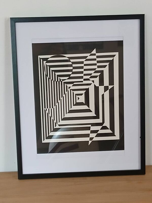 Victor vasarely serigraphie d'après œuvre yablapour