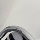 6 folding chairs in metal and zebra-patterned fabric, 1970s