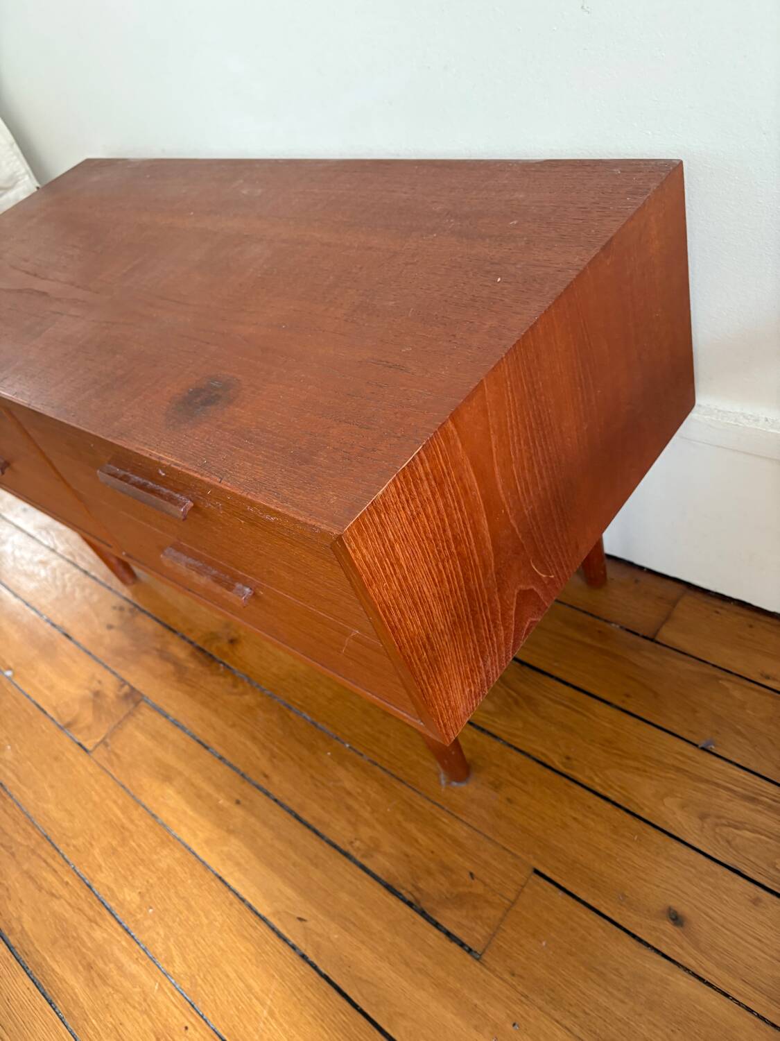 Small Scandinavian wooden chest of drawers