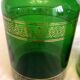 2 jars of green glass apothecary and 1970s gilding