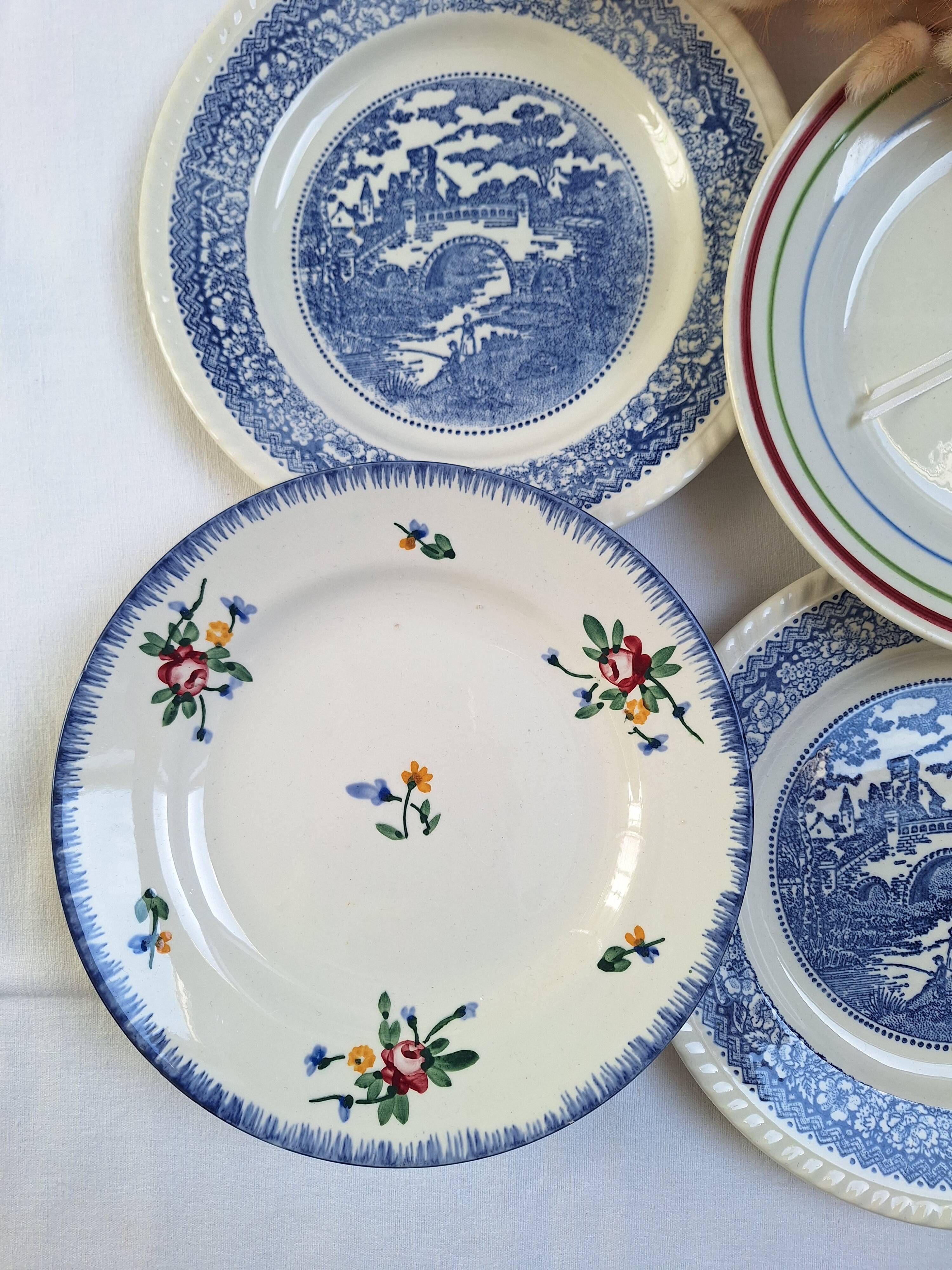 Flat plates Gien, Sarreguemines, Digoin