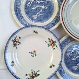 Flat plates Gien, Sarreguemines, Digoin