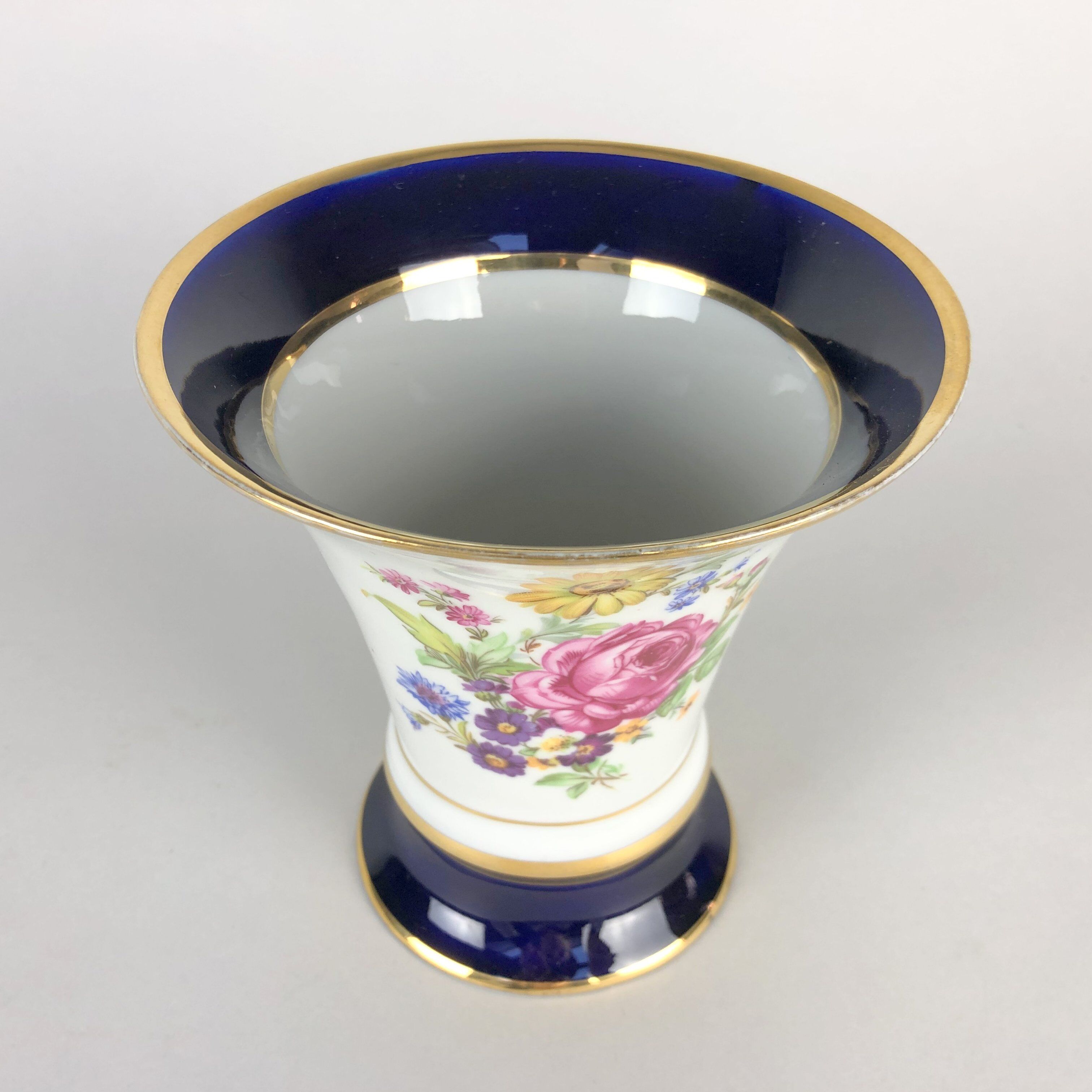 Porcelain Hand Painted Vase by Royal Dux, 1960's