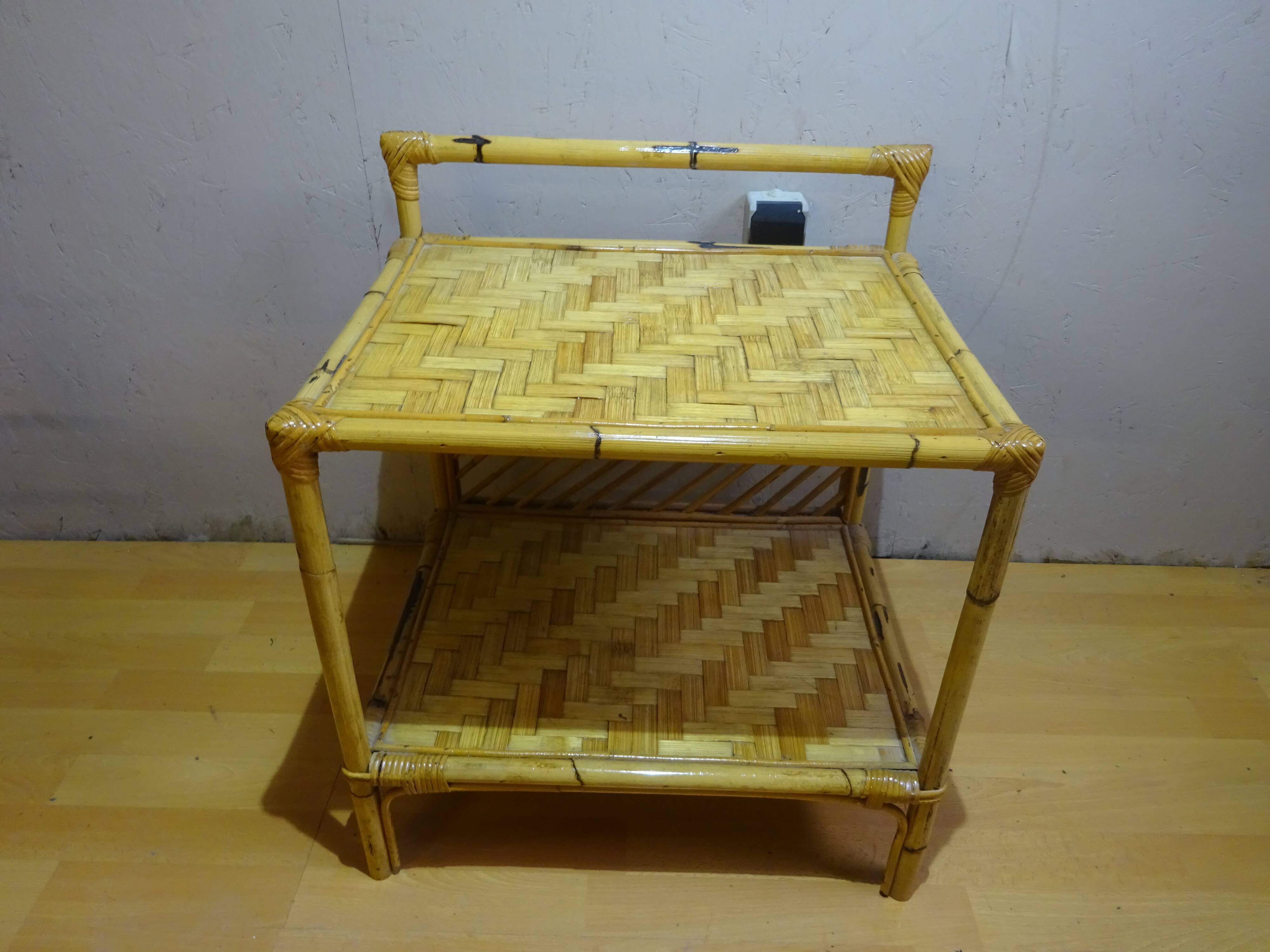 Rattan bedside
