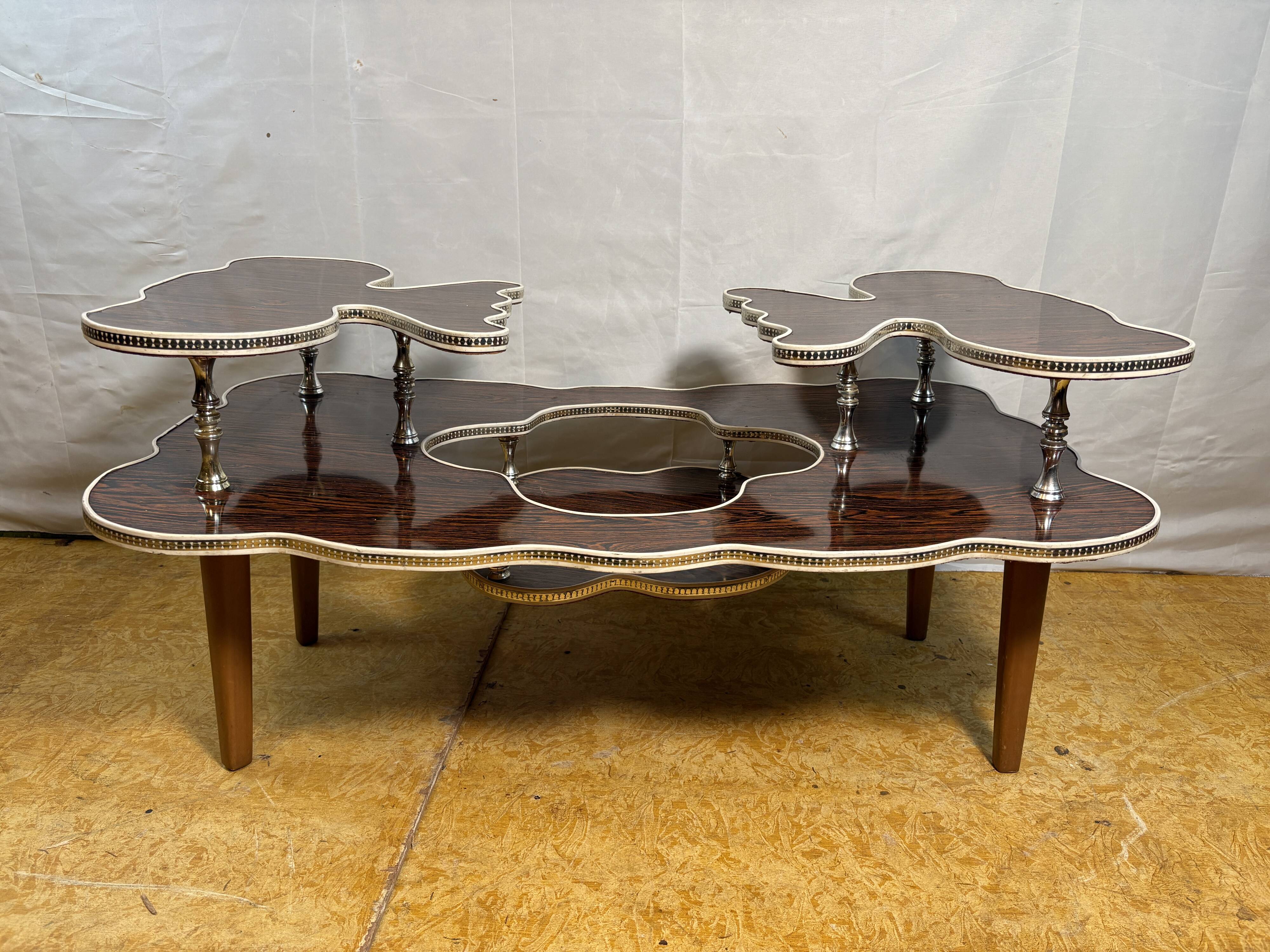 Mid-Century Retro Vintage Tiered Coffee Table / Plant Stand 1960  Formica