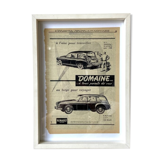 Affiche publicitaire Renault encadrée