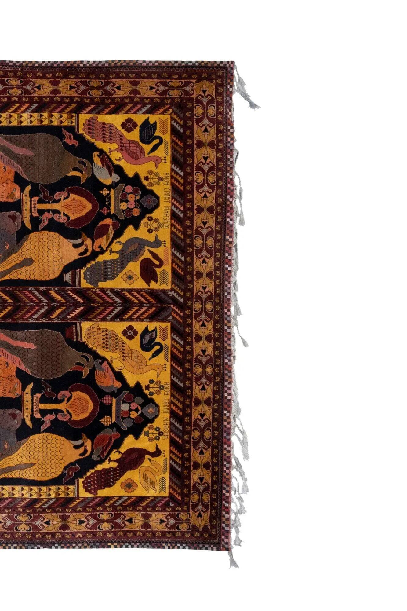 Vintage Turkish rug handmade 202x302 cm