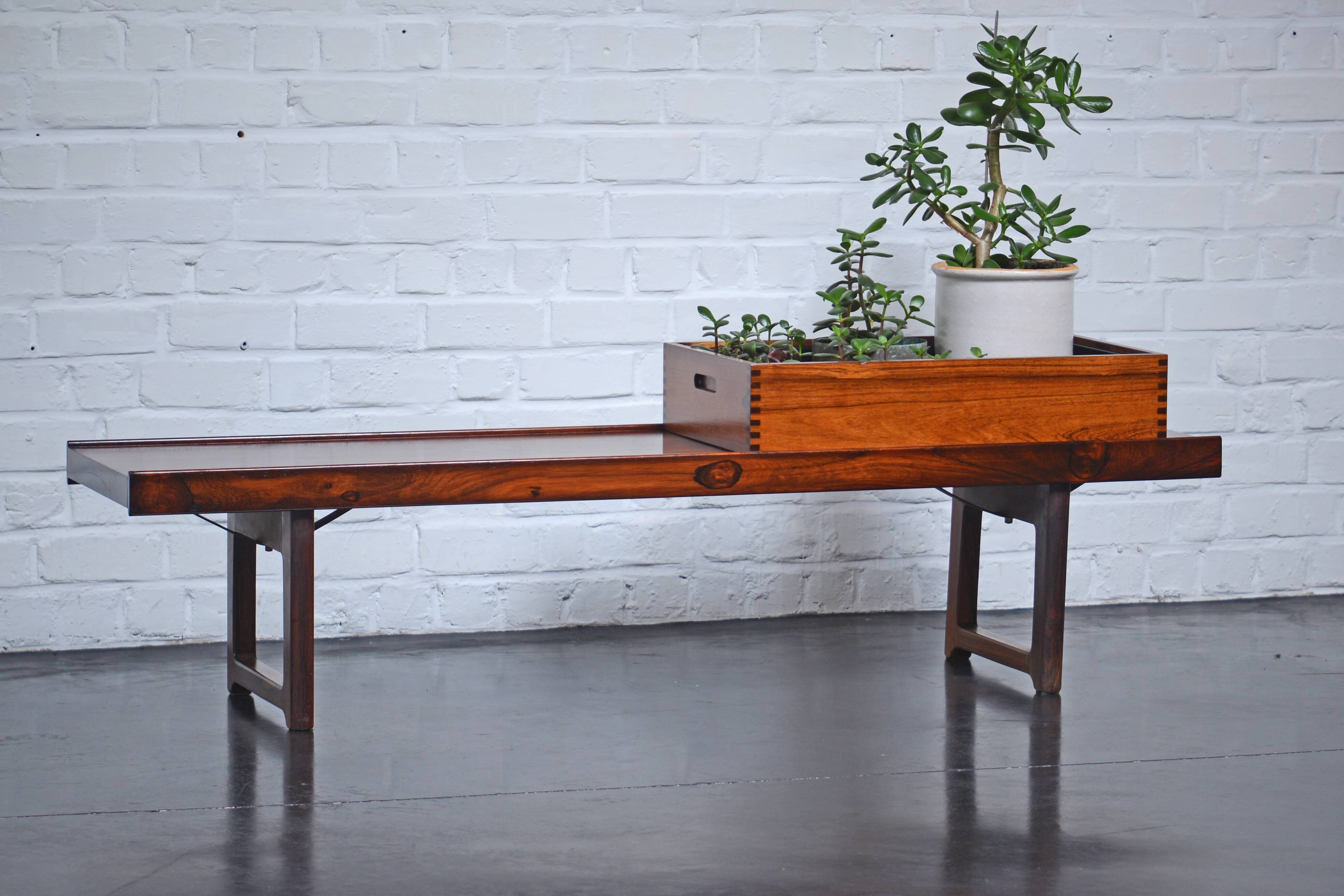 Bench in rosewood of Torbjörn Afdal model Drobo of 1962