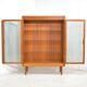 Danish solid teak display cabinet 1960s Scandinavian vintage