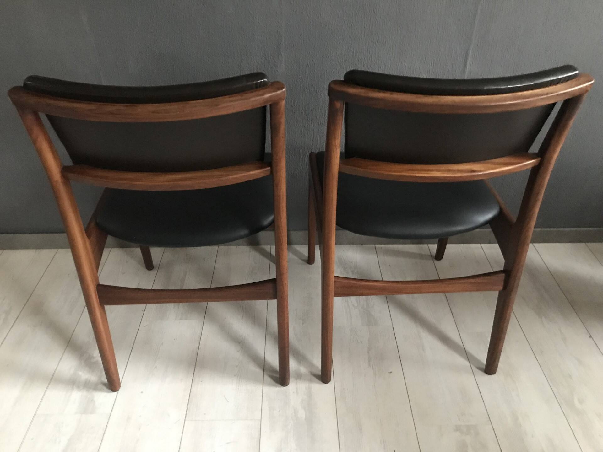 2 x vintage danish dining chairs