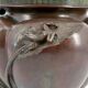 Exceptional planter / cache-pot in patinated Japanese bronze circa 1880.