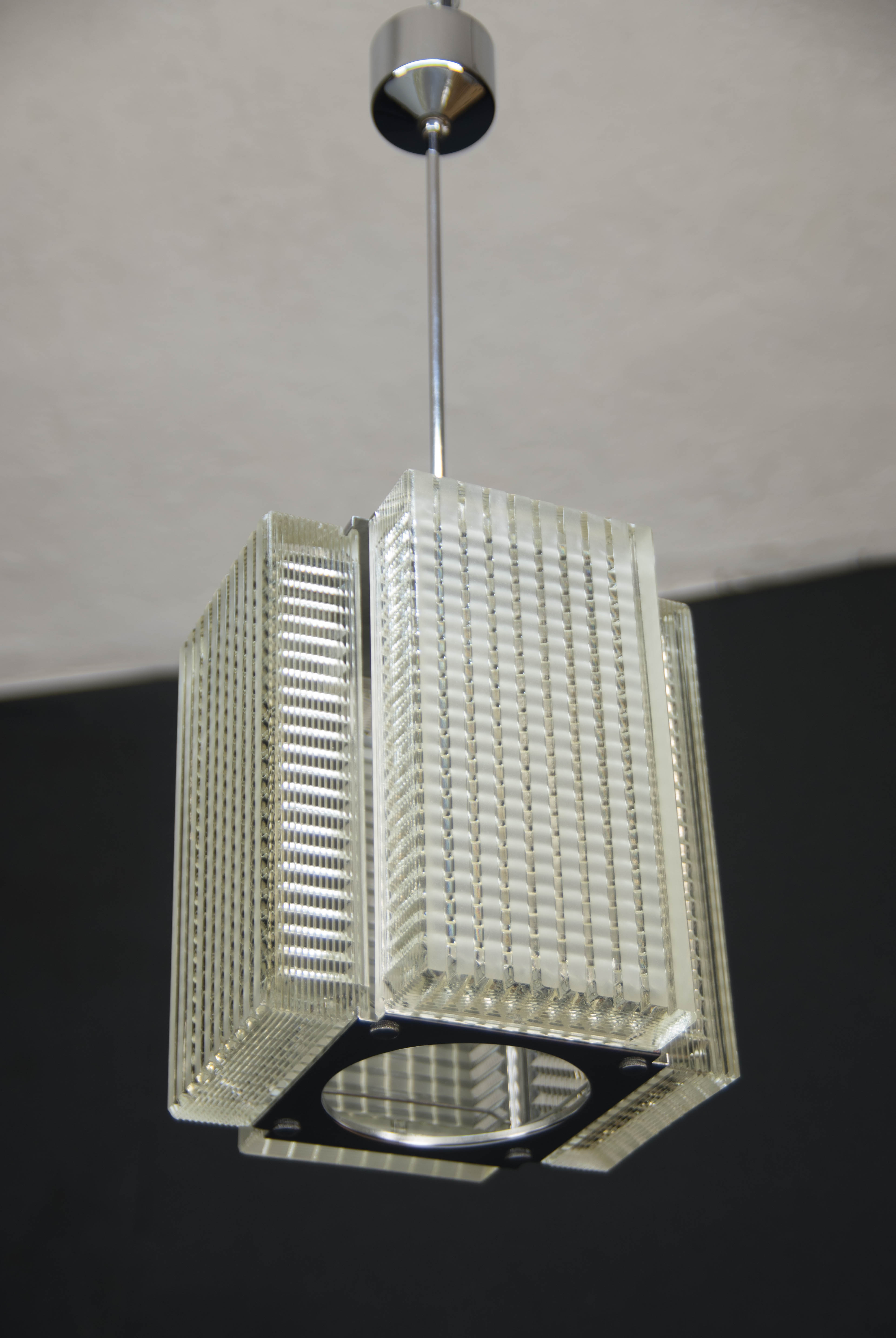 Mid-century glass pendant, 1970s
