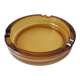 Amber glass ashtray