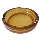 Cendrier en verre ambré