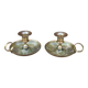 Pair of cellar rat brass cloisonné candlesticks – 1960s