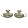 Pair of cellar rat brass cloisonné candlesticks – 1960s
