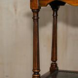 Theodore Alexander bookshelf shelf, solid wood, embossed leather.