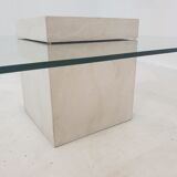 Italian travertine coffee table 1980s