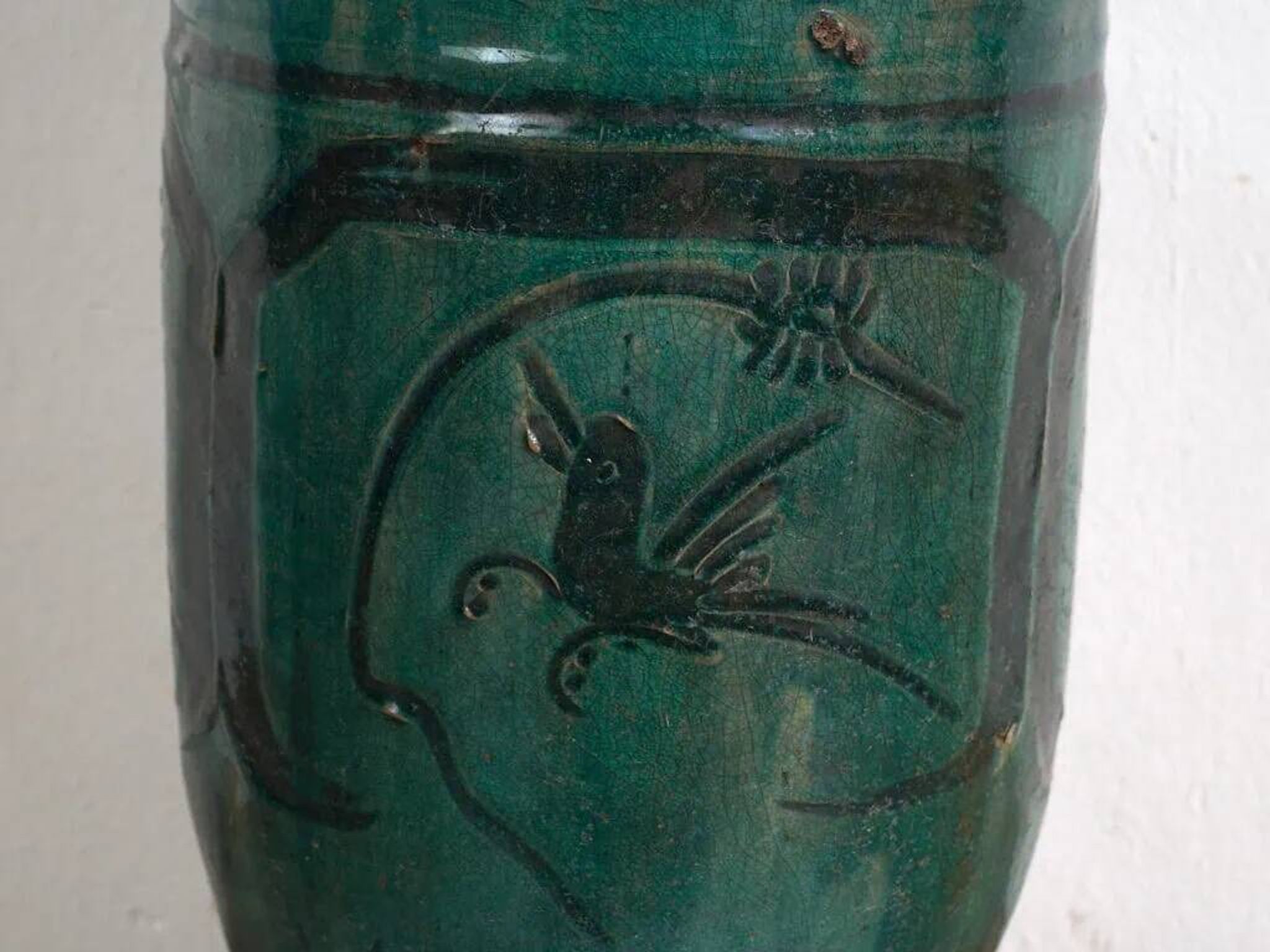 Vase émaillé ancien (vers 1820) #36