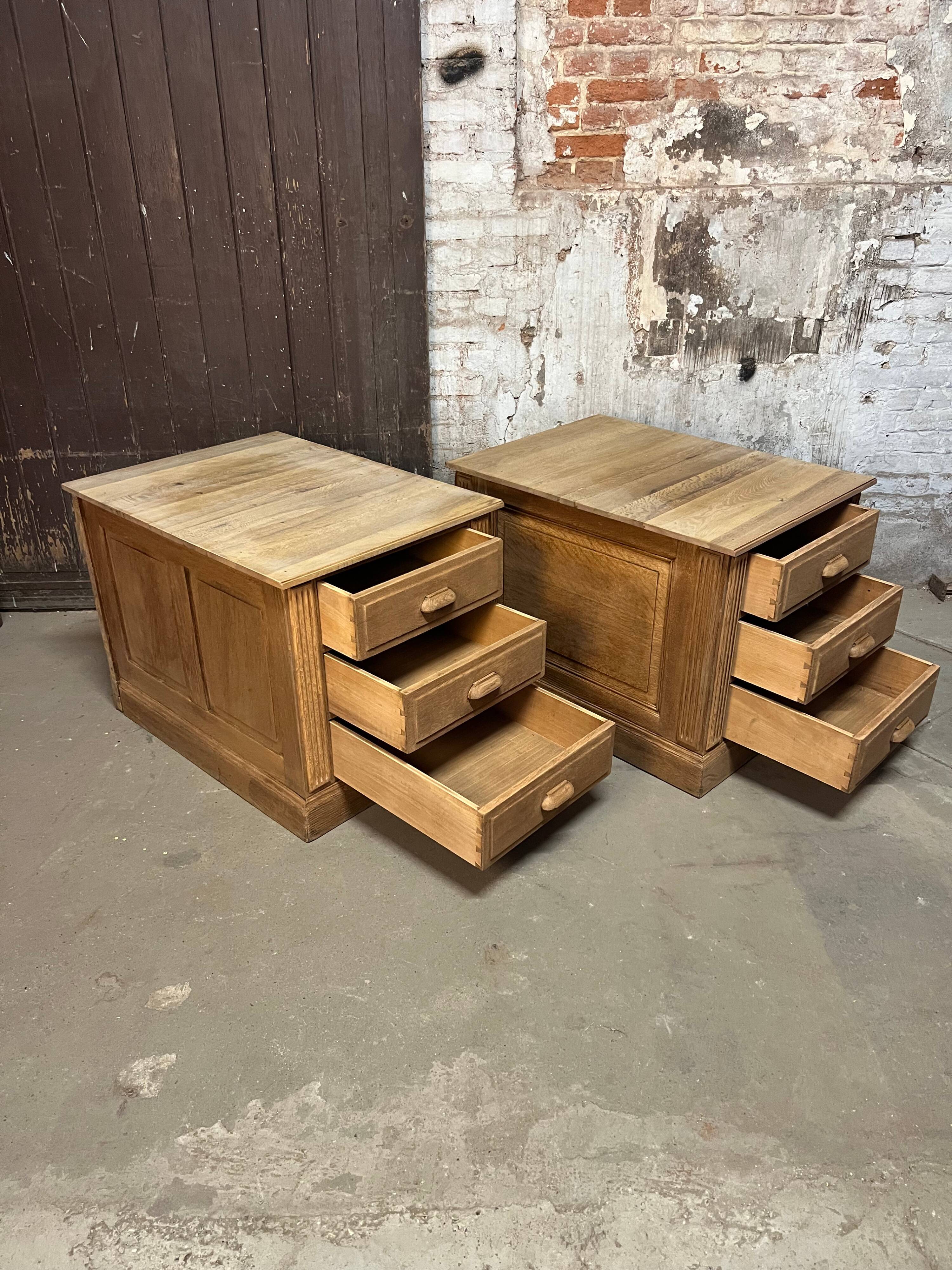 Raw oak drawer furniture