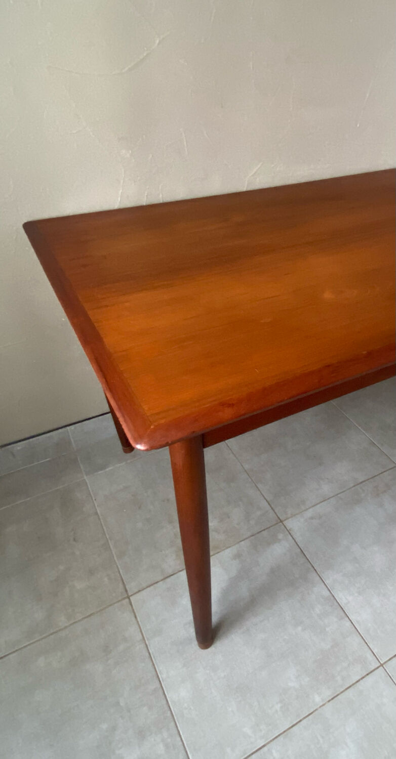 Vintage teak scandinavian signed table