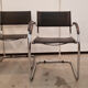 Set of 4 black armchairs